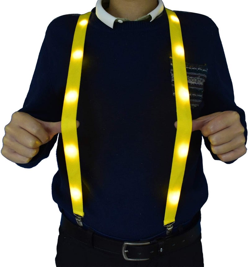 AMNQUERXUS Christmas LED Glow Light Up Suspenders Trouser Braces Y Shape Suspenders for Men Women - Image 1